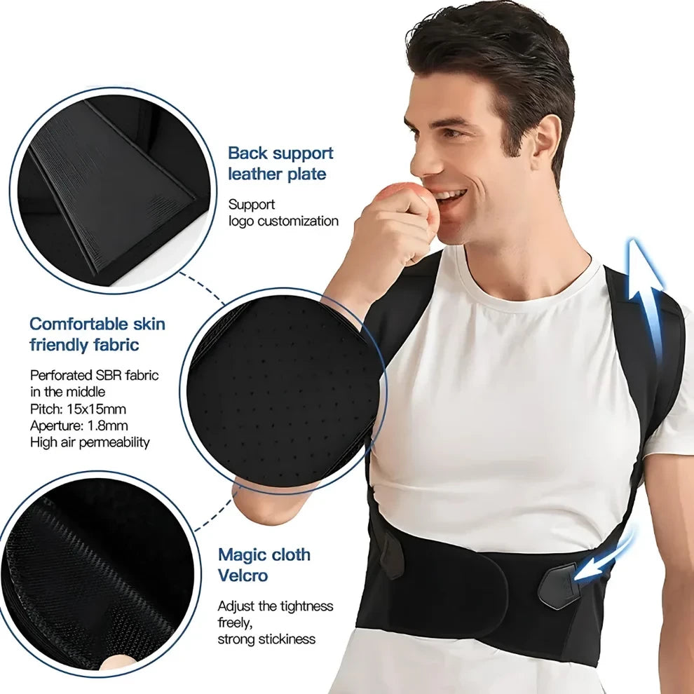 Adjustable Back Posture Corrector Belt – Pain Relief & Confidence Boost for Men & Women